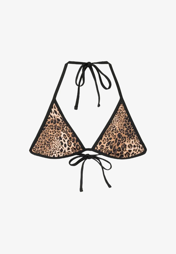 Bershka ANIMAL  - Bikini top - black