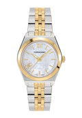 WATCH VEGA DUO 28MM QTZ C/BICO SS IPCH D/WHITE MOP B/BICO SS Media 1
