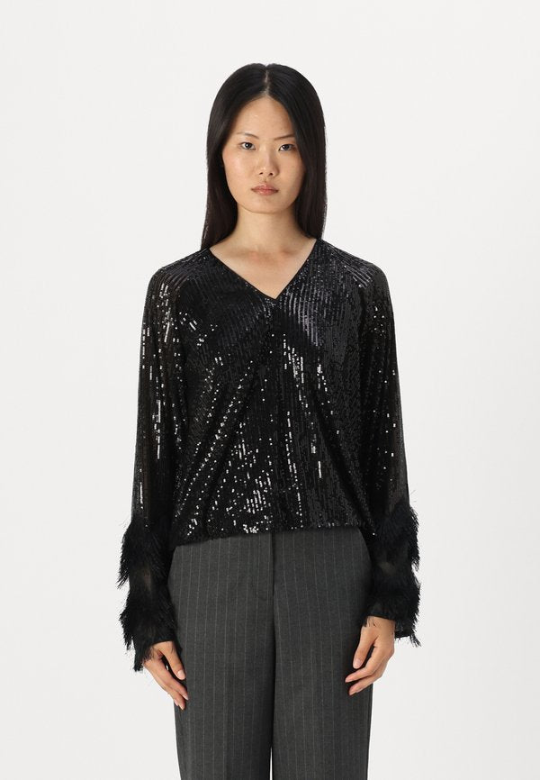 YAS YASFLOW V NECK SEQUIN