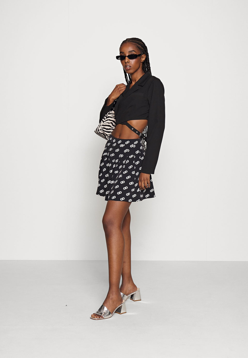 Glamorous PLEATED MINI SKIRT WITH ZIP