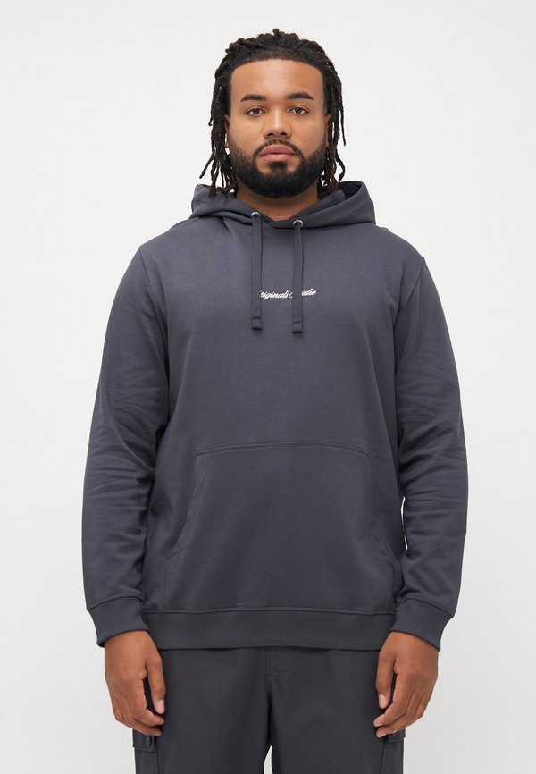 Jack & Jones JORNORREBRO EMB SWEAT HOOD PLS - Hoodie - asphalt