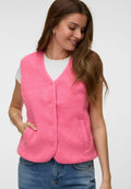 Vero Moda VMJOSEFINE SL TEDDY GILET EXP - Waistcoat - pink lemonade