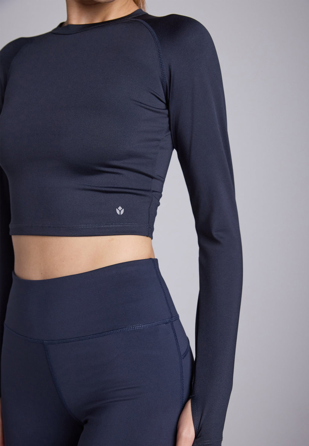 Even&Odd active ESSENTIAL CROPPED LONG SLEEVE TOP WITH THUMB HOLES