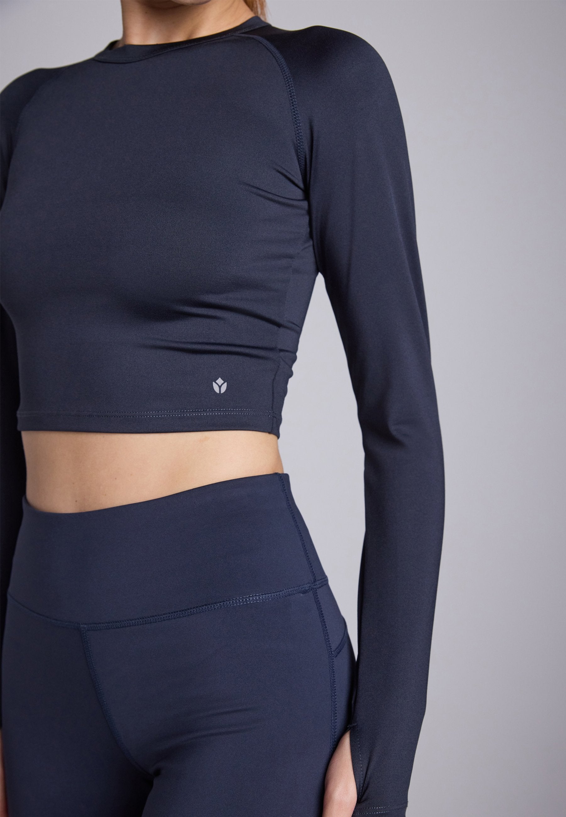 Even&Odd active ESSENTIAL CROPPED LONG SLEEVE TOP WITH THUMB HOLES