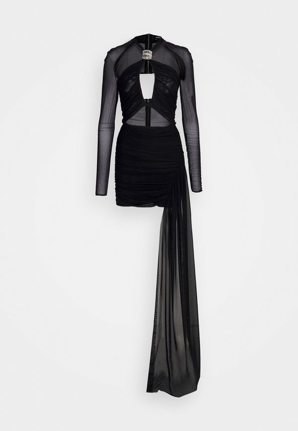David Koma CRYSTAL BUCKLE DIAMOND CUTOUT MINI DRESS