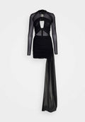 David Koma CRYSTAL BUCKLE DIAMOND CUTOUT MINI DRESS