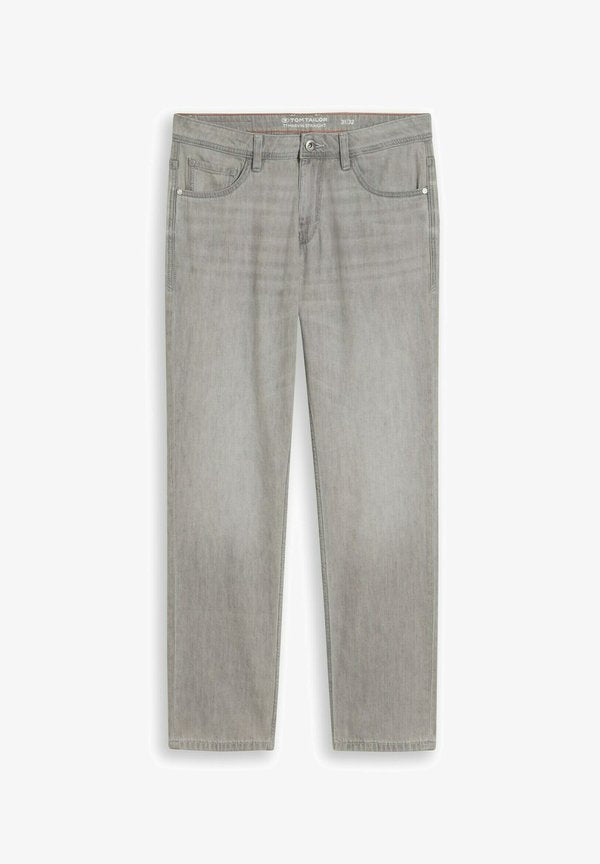 TOM TAILOR TTMARVIN STRAIGHT FIT - Straight leg jeans - used light stone grey denim