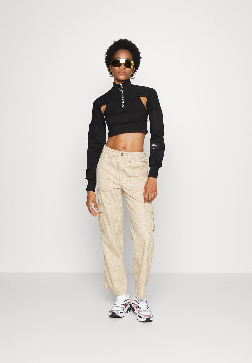 Sixth June FINE CROP BRANDED HALF ZIP