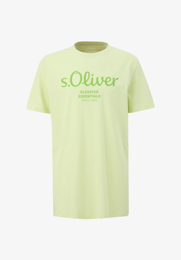 s.Oliver MIT LOGO - Print T-shirt - limettengrün