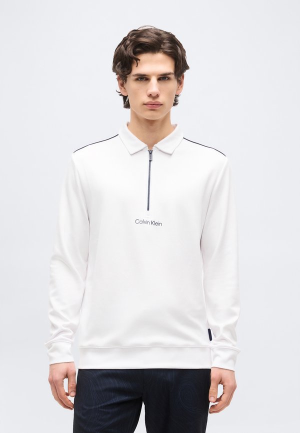 Calvin Klein Golf ROSSMORE COLLARED HALF ZIP - Sweatshirt - white