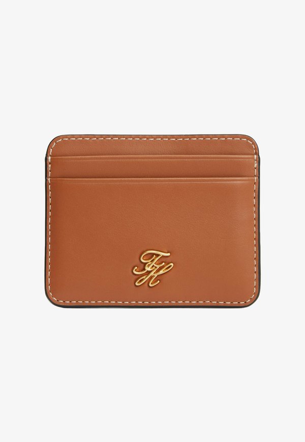 Tommy Hilfiger LOGO PLAQUE  - Business card holder - cognac
