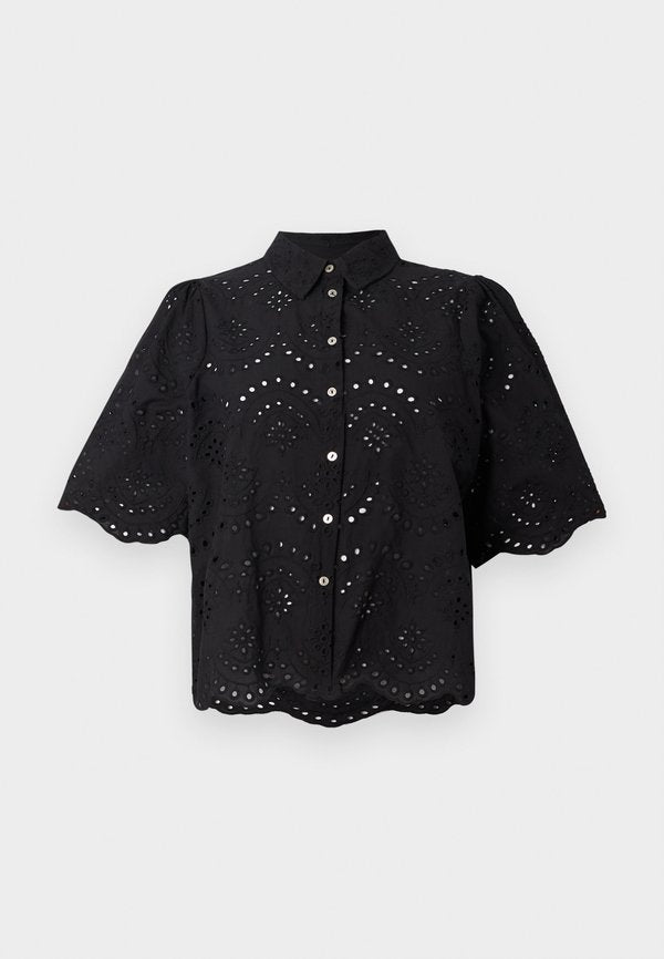 ONLY ONLVALAIS - Button-down blouse - black