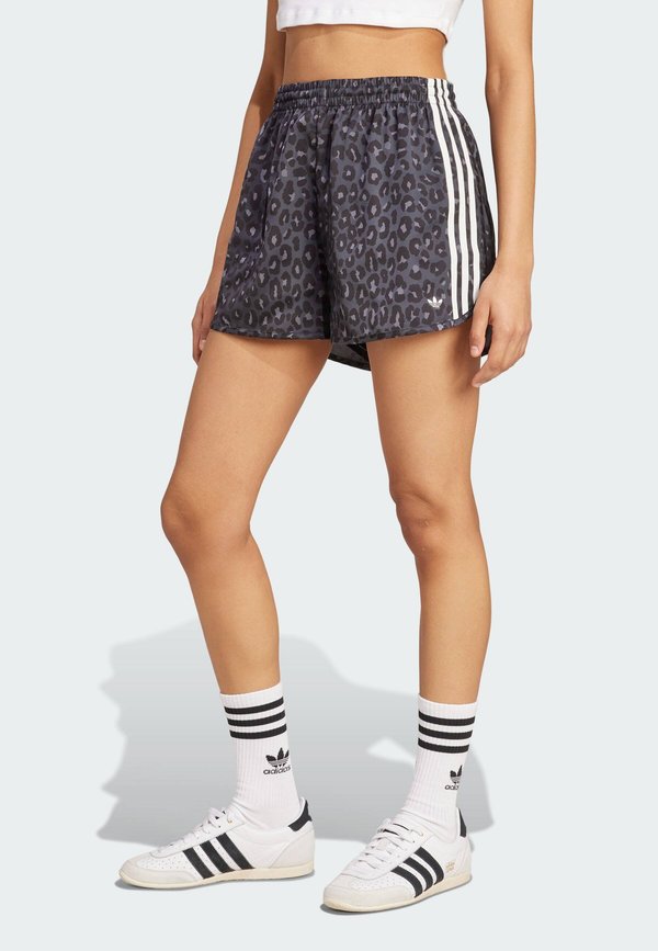 adidas Originals WIDE LEG LEO PRINT SATIN - Shorts - multicolor/black