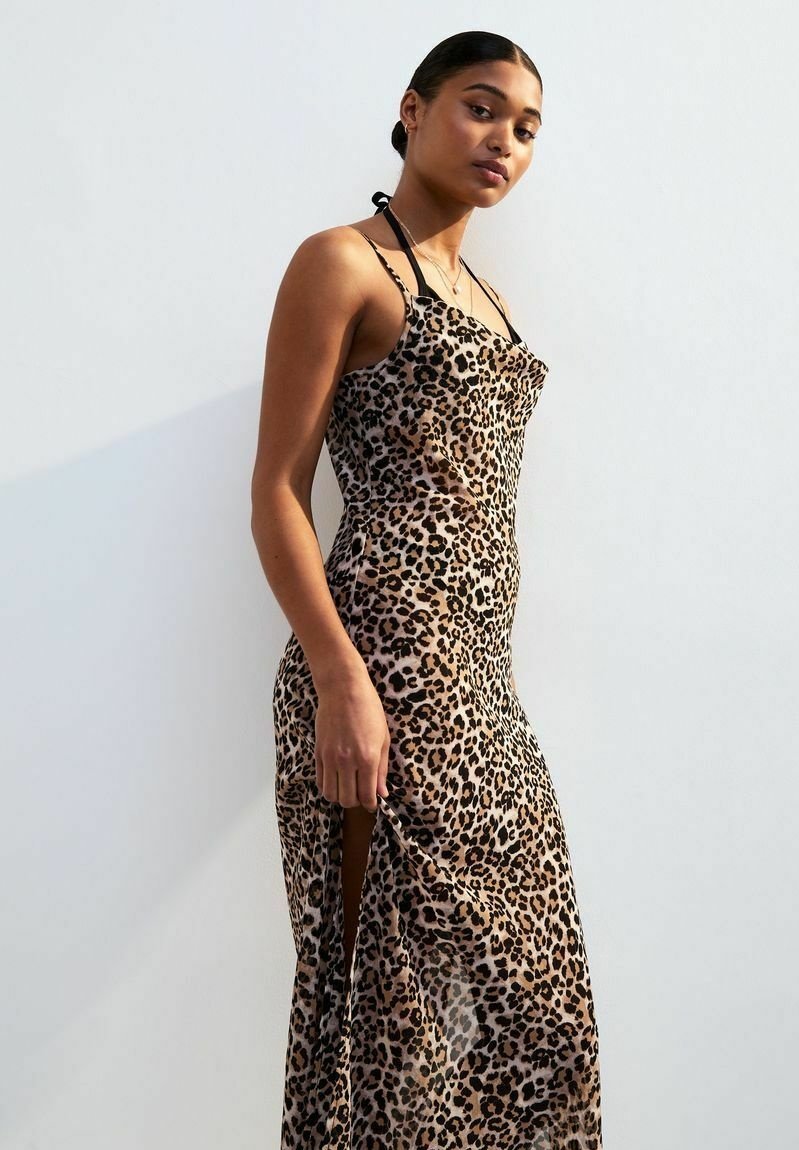 New Look LEOPARD PRINT MAXI COVER UP