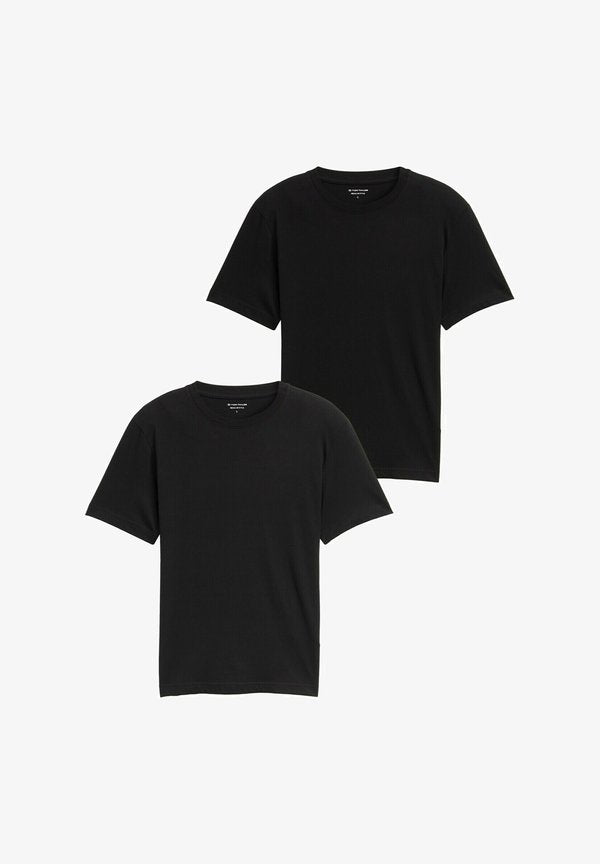 TOM TAILOR 2-PACK - Basic T-shirt - black