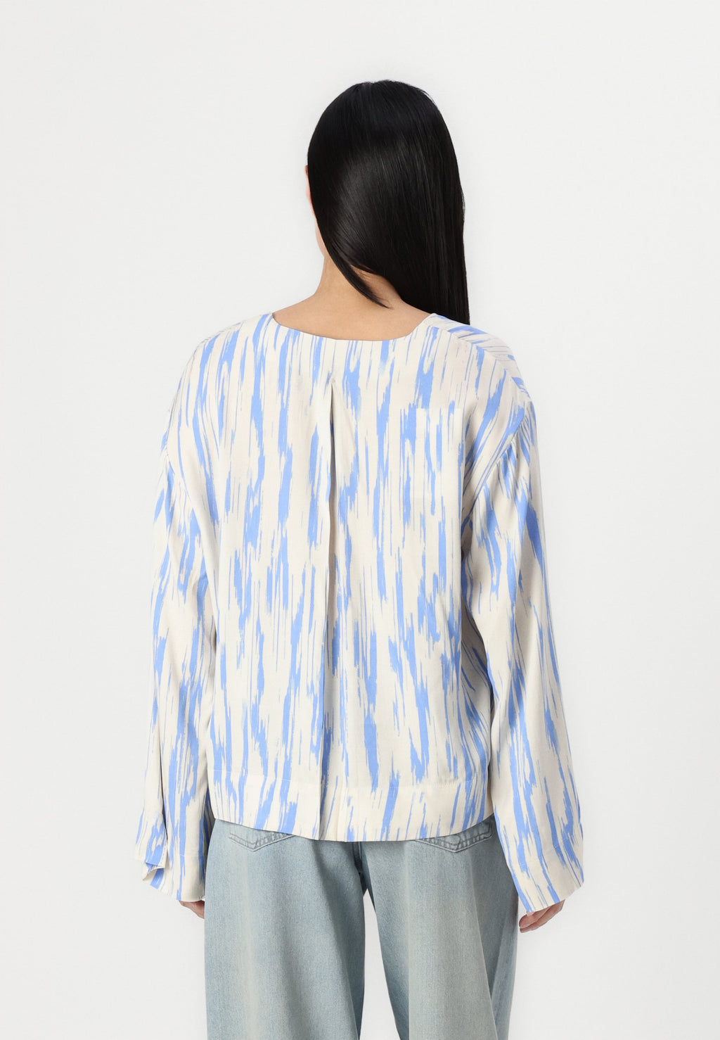 Selected Long sleeved printed viscose