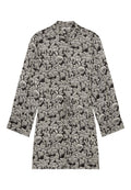 WIDE SLEEVE COLLARSTAND GATHERING DETAILS FINE BELT Media 1