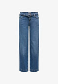 ONLY Wide-fit ONLBRENDA Low waist Wide Leg Fit - Straight leg jeans - dark blue denim