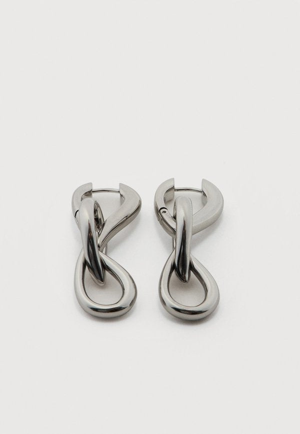 Calvin Klein SCULPTURED DROPES - Earrings - silver-coloured