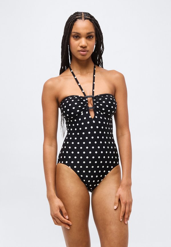 MICHAEL Michael Kors BANDEAU ONE PIECE LOGO RECTANGLE