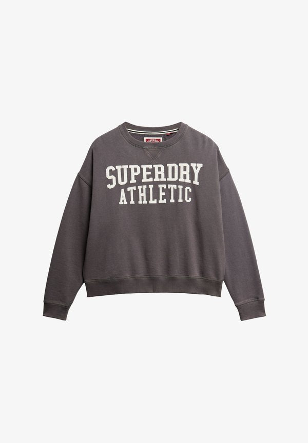 Superdry & Co ATHLETIC ESSENTIALS RELAXED APPLIQUE - Sweatshirt - charcoal
