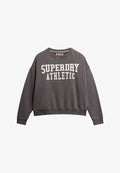 Superdry & Co ATHLETIC ESSENTIALS RELAXED APPLIQUE - Sweatshirt - charcoal
