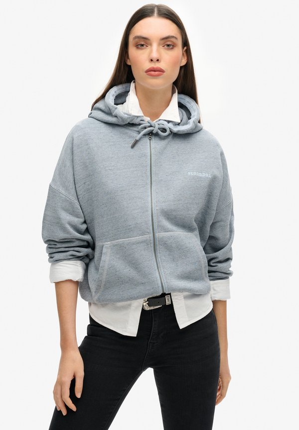 Superdry & Co ESSENTIAL LOGO - Zip-up sweatshirt - blue fog