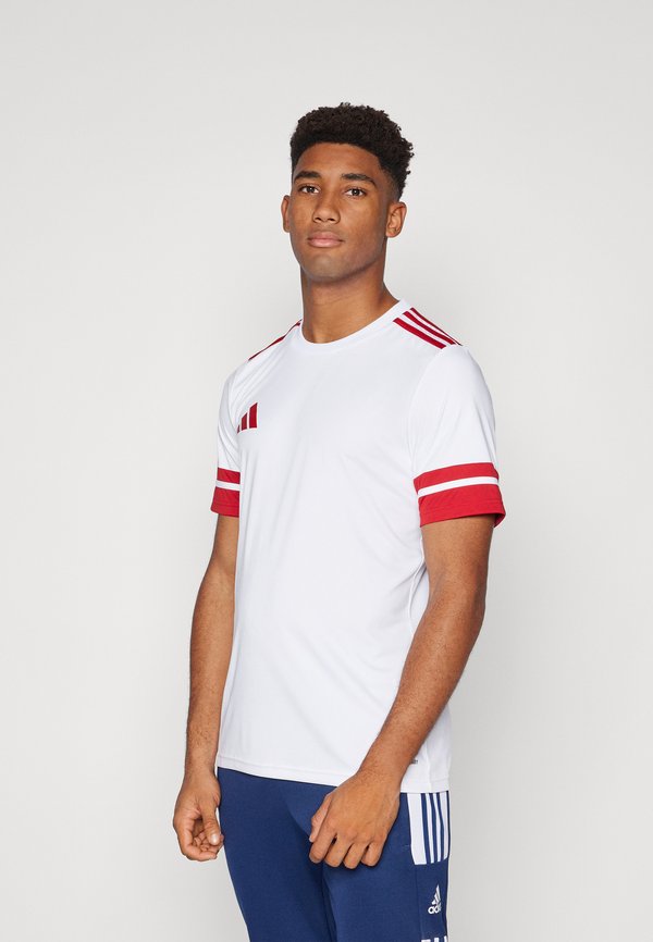 adidas Performance SQUADRA25 SHORT SLEEVE - Sports T-shirt - white/team power red