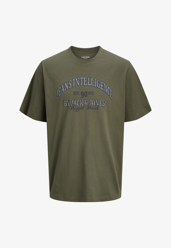 Jack & Jones Plus Size - Print T-shirt - dusty olive