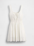 GAP TIE SMOCKED MINI DRESS