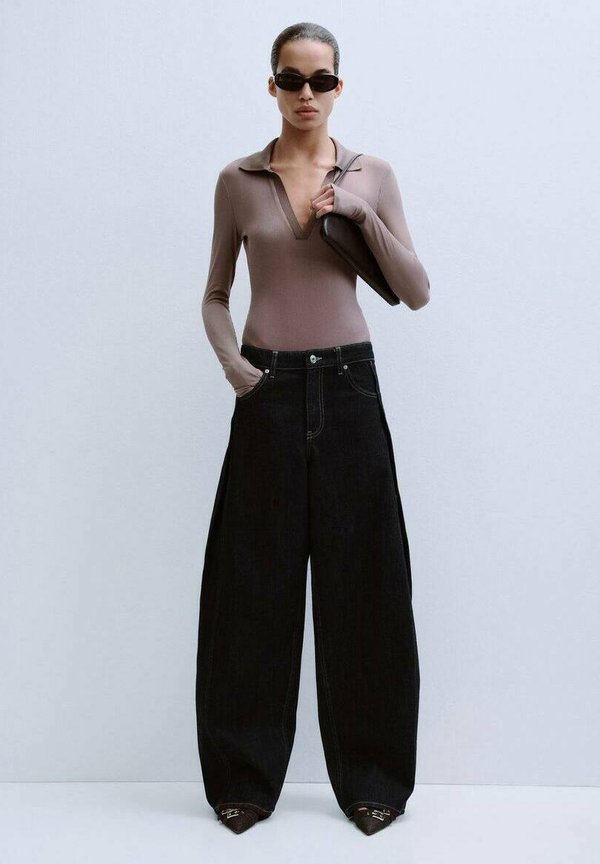 Mango Relaxed fit jeans - sort