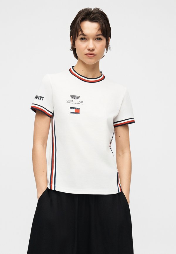 Tommy Hilfiger PLEATED LINEN BLEND MIDI A-LINE SKIRT