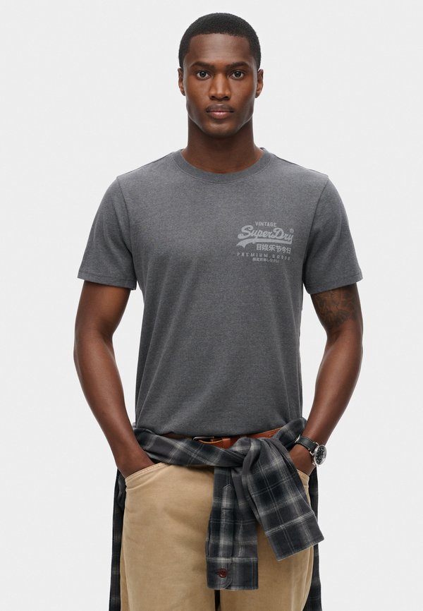 Superdry & Co Print T-shirt - granite grey marl