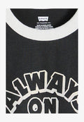 Levi's® TABOR TEE RAW EDGE APPLIQUE INDI  - Print T-shirt - always on tour pirat - blacks -