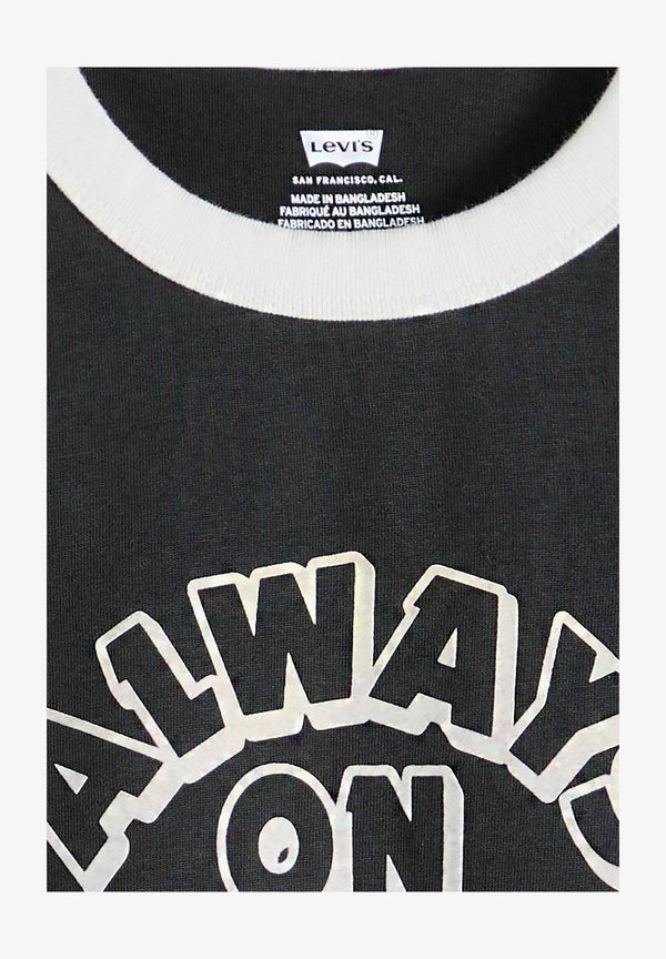 Levi's® TABOR TEE RAW EDGE APPLIQUE INDI  - Print T-shirt - always on tour pirat - blacks -