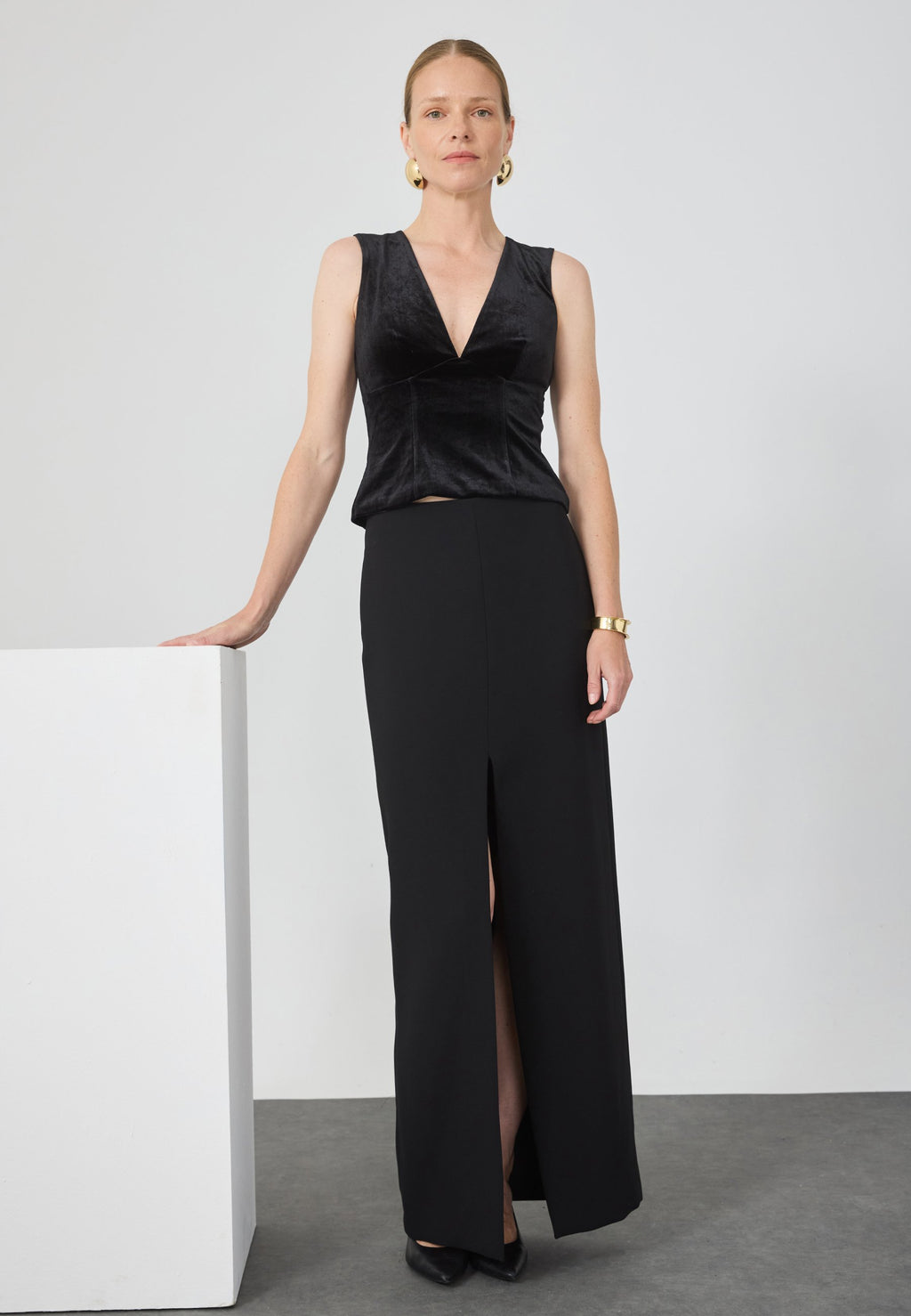 Anna Field BLACK VELVET TOP