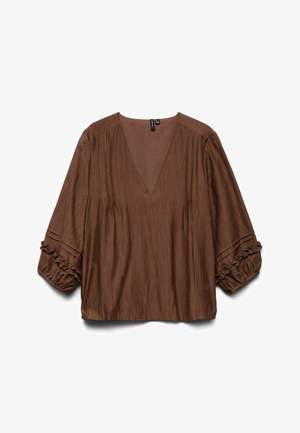 Vero Moda Curve TOP VMCLESLIE TOP - Blouse - cocoa brown