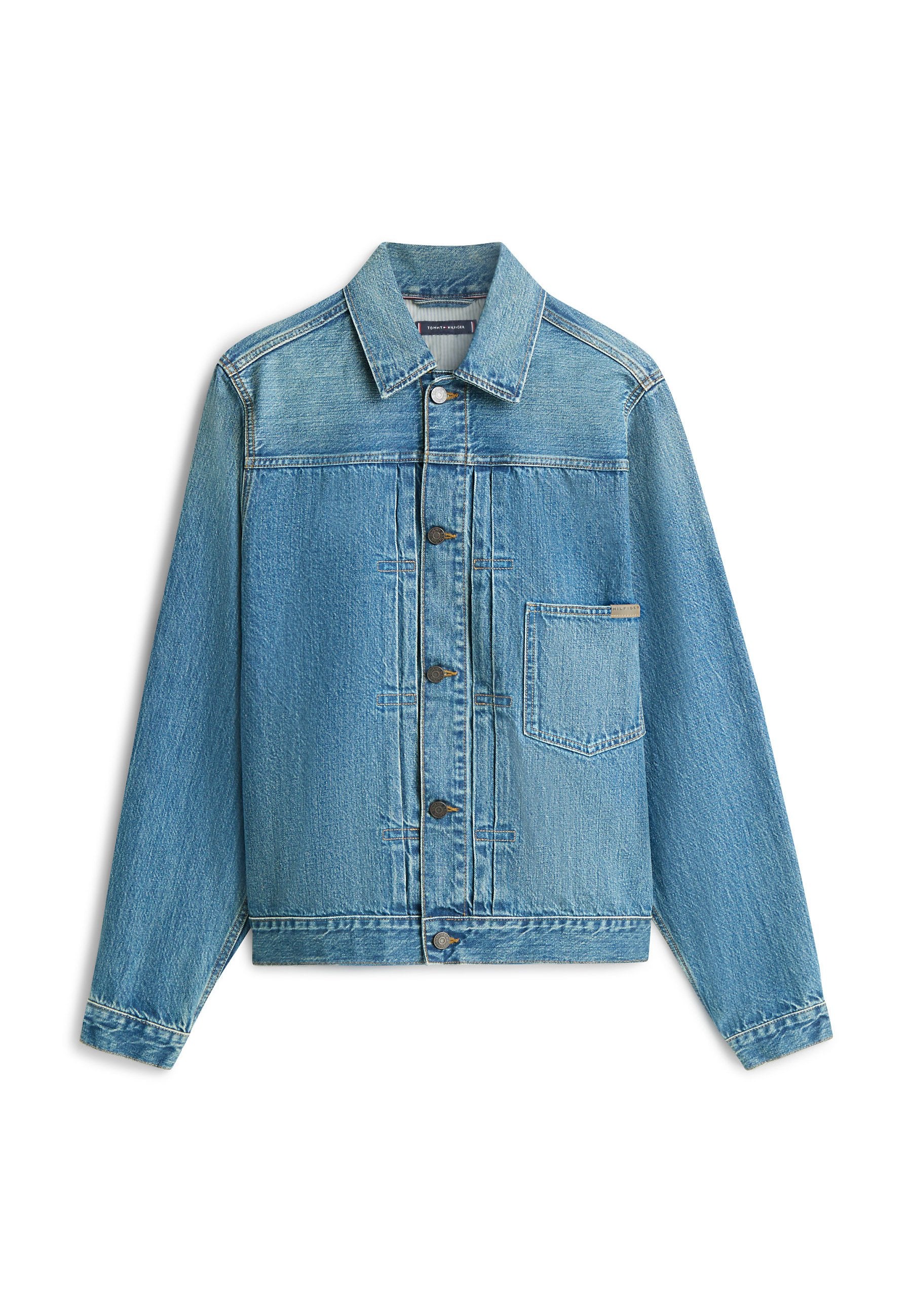 CINCH BACK DENIM TRUCKER JACKET Media 1
