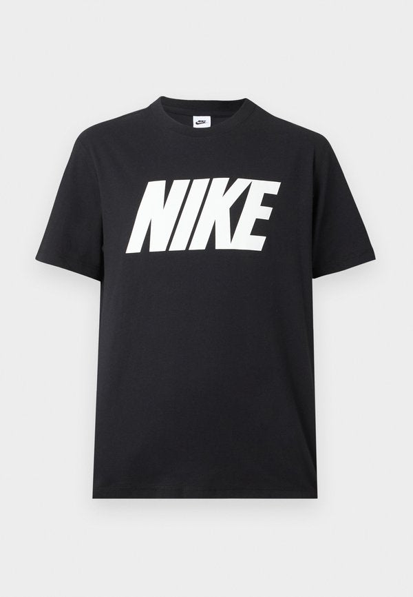 Nike Sportswear CLUB VARSITY LIFESTYLE - Print T-shirt - black/white