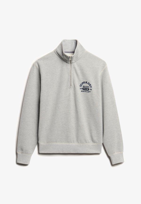 Superdry & Co ATHLETIC ESSENTIALS HALF ZIP - Sweatshirt - grey marl