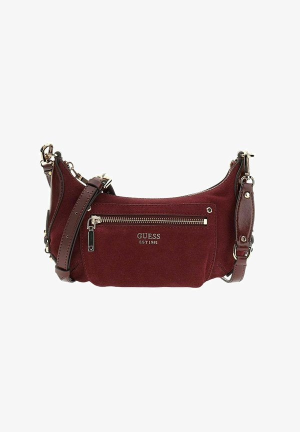Guess MARSHA MINI  - Cross body bag - burgundy