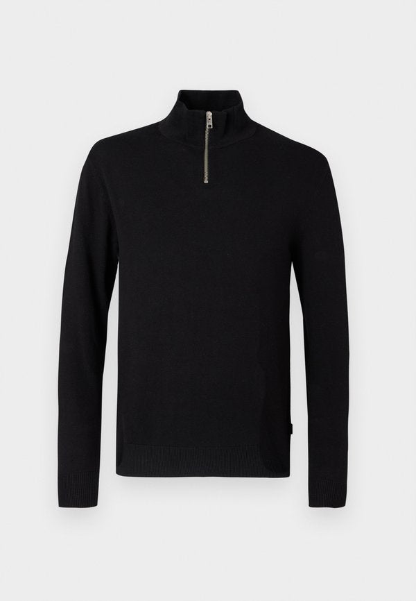Jack & Jones JJEEMIL HALF ZIP - Jumper - black