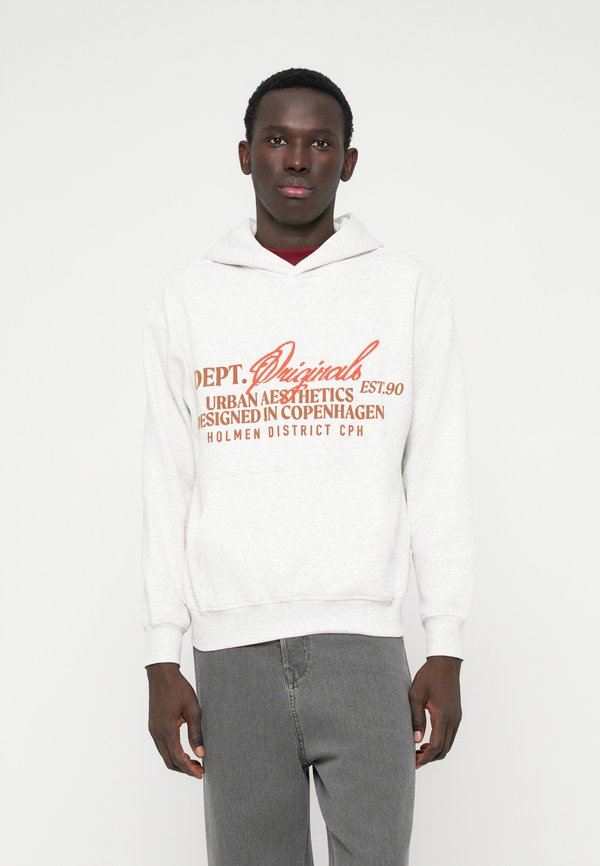 Jack & Jones JORBEDFORD TYPO HOOD - Hoodie - bright white melange