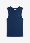 Tommy Hilfiger SLIM CREW NECK TANK TOP - Top - dark night navy