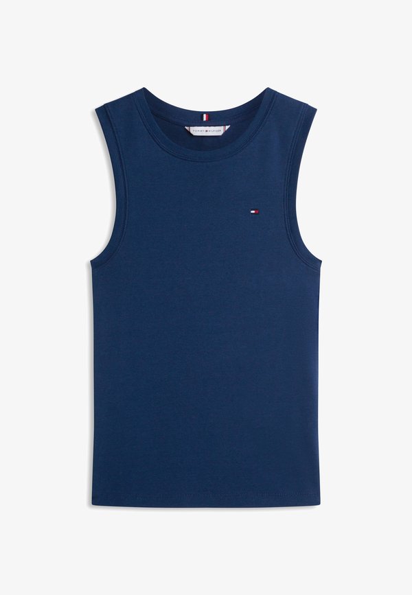 Tommy Hilfiger SLIM CREW NECK TANK TOP - Top - dark night navy