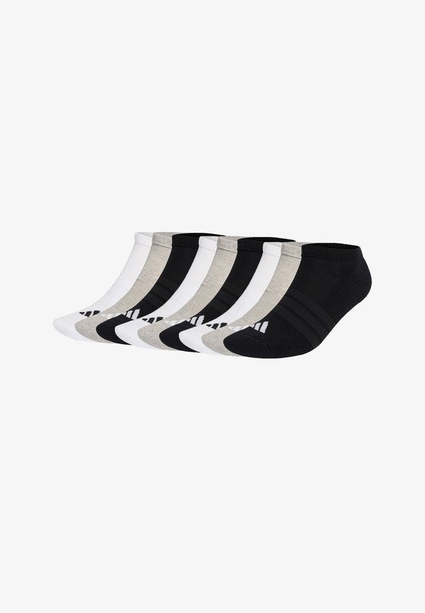 adidas Performance UNISEX CUSHIONED ESSENTIALS LOW CUT SOCKS 9 PAIR PACK - Sneaker socks - grey white black