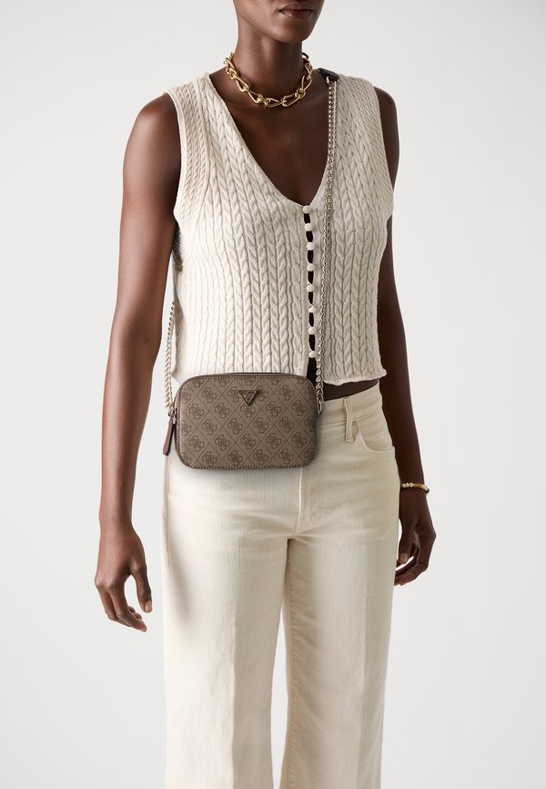 Guess NOELLE - Cross body bag - latte/brown