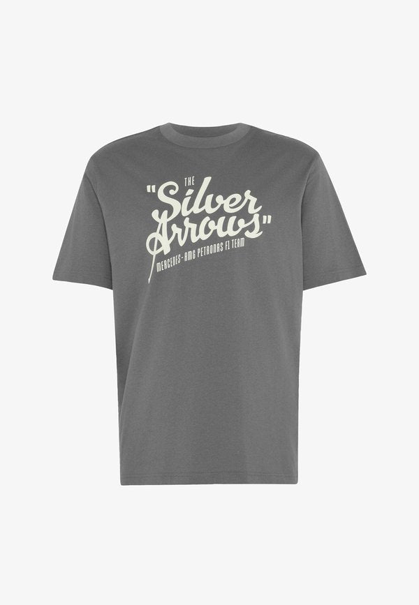 adidas Performance ADIDAS PERFORMANCE MERCEDES - AMG PETRONAS FORMULA 1 TEAM SILV - Print T-shirt - granite   off white