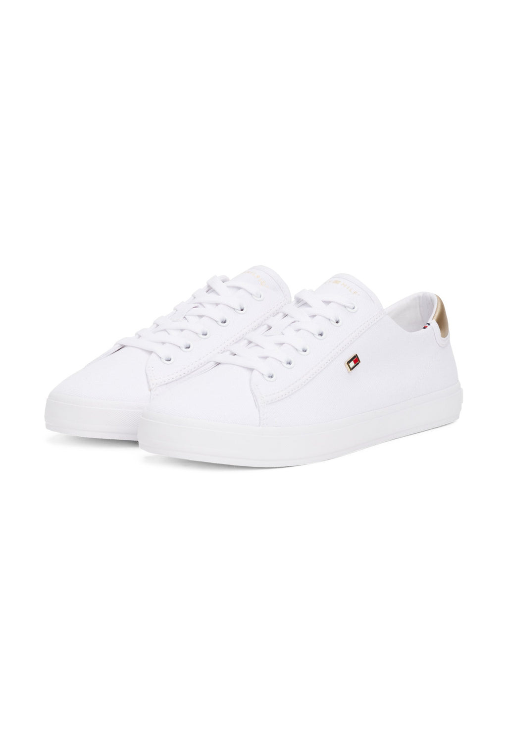 METALLIC HEEL CANVAS TRAINERS Media 2