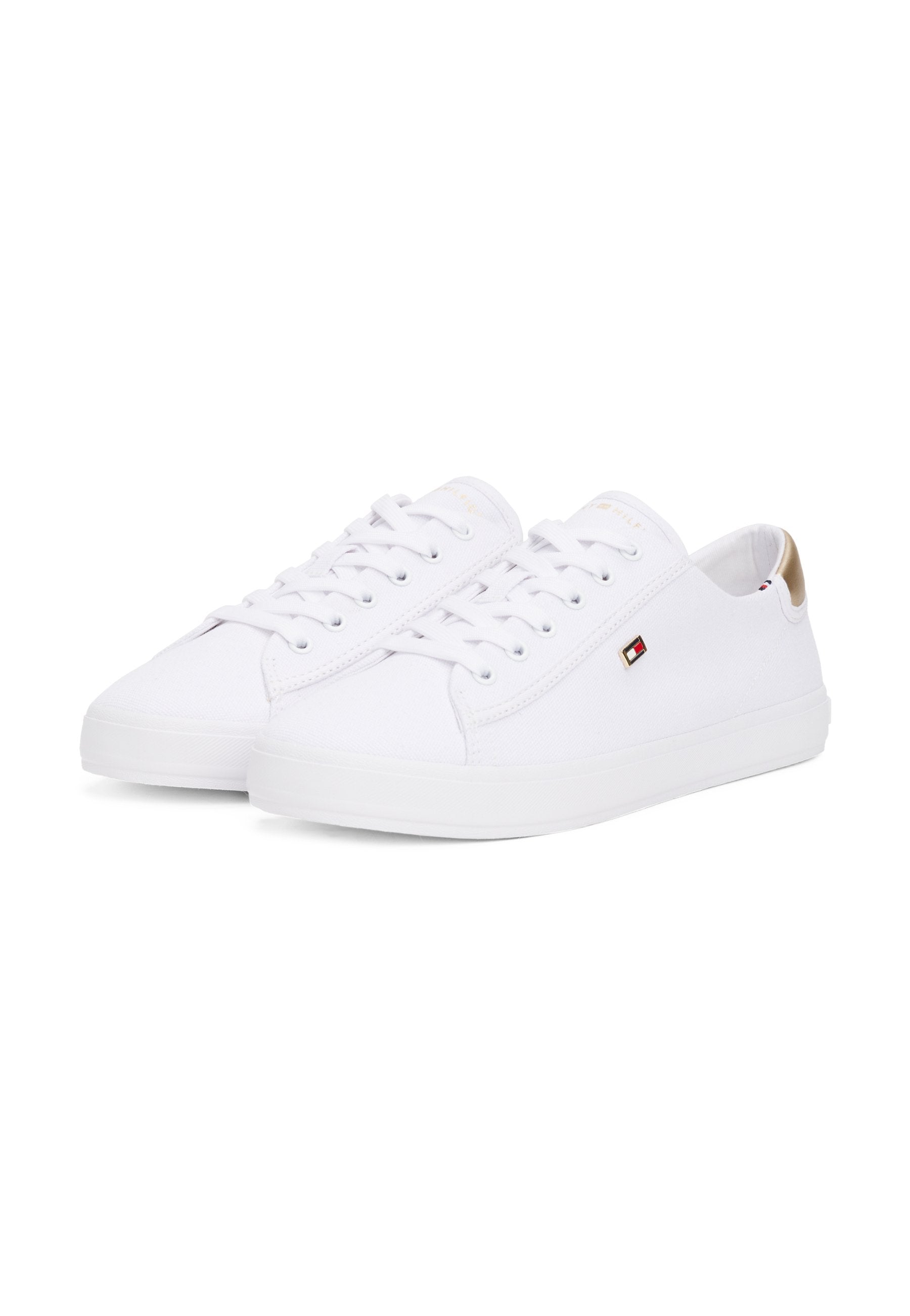 METALLIC HEEL CANVAS TRAINERS Media 2